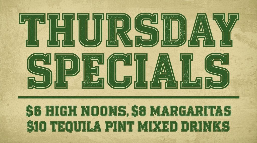 Thursday Specials