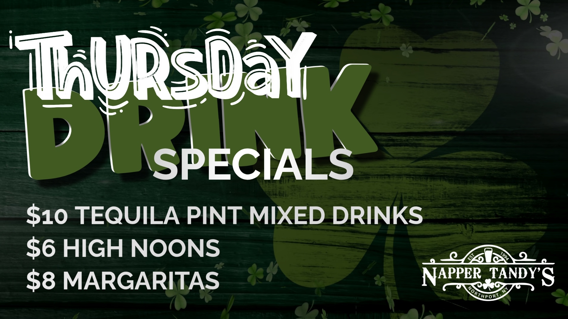 Thursday Drink Specials 2026